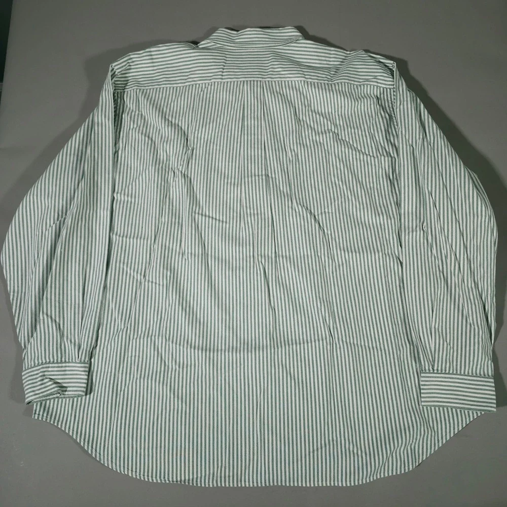 Ralph Lauren Button Down Shirt Mens 3XB Green Striped Classic Fit Long Sleeve - Picture 6 of 6